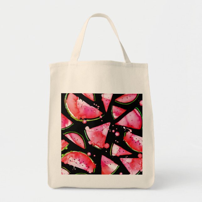 Watercolor Watermelon 2 Tote Bag (Front)