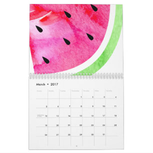 Watercolor Watermelon Calendar