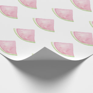 Watercolor watermelon design wrapping paper