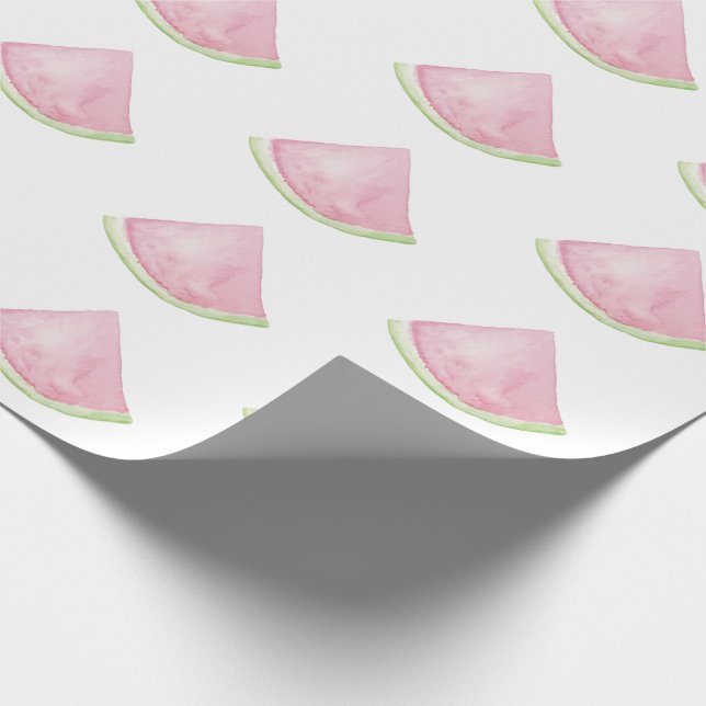 Watercolor watermelon design wrapping paper (Corner)