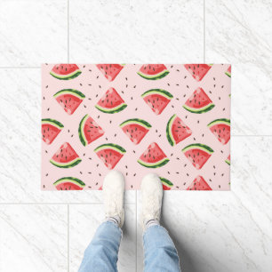 Watercolor Watermelon Fruit Pattern Doormat