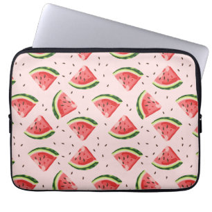 Watercolor Watermelon Fruit Pattern Laptop Sleeve