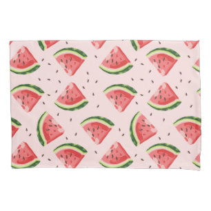 Watercolor Watermelon Fruit Pattern Pillowcase