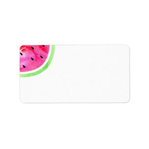 Watercolor Watermelon Label