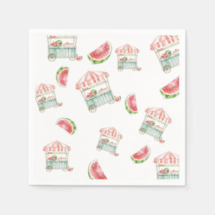 Watercolor Watermelon Napkins