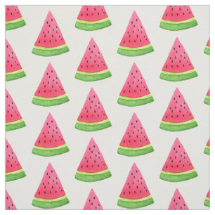 Watercolor Watermelon Pattern Fabric