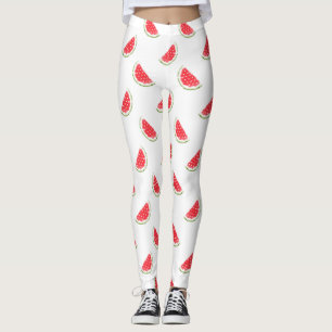 Watercolor Watermelon Pattern Leggings