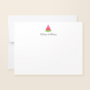 Watercolor Watermelon Personalised Stationery Card