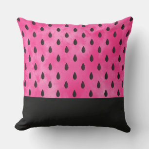Watercolor Watermelon Seeds Outdoor Cushion