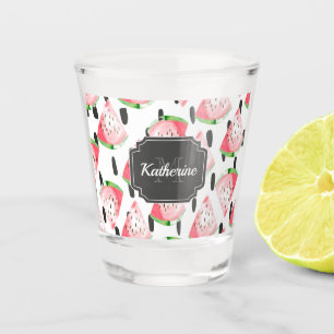 Watercolor Watermelon Shot Glass