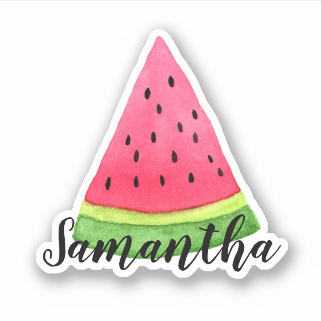 Watercolor Watermelon Slice Name (Front)
