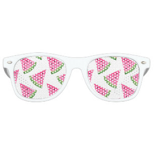 Watercolor Watermelon Wedges Retro Sunglasses