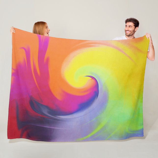 Watercolor Wave - Fleece Blanket (In Situ)