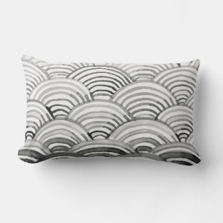 Watercolor Wave Pattern Lumbar Cushion