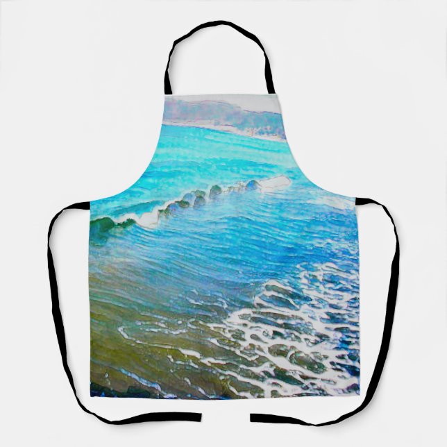 Watercolor Waves  Apron (Front)
