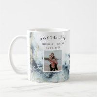 watercolor waves coastal save the date photo
