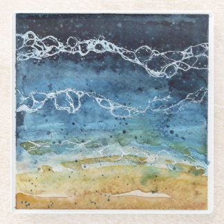Watercolor waves Coaster