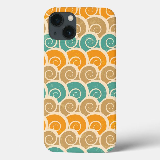 Watercolor Waves Pattern Case-Mate iPhone Case (Back)