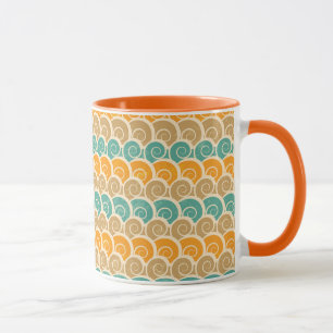 Watercolor Waves Pattern Mug