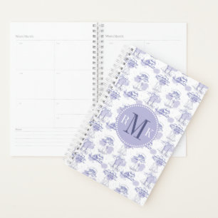 Watercolor Waves & Ships Pattern Planner