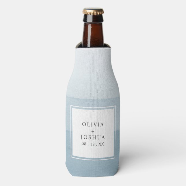 Watercolor Wedding Can Cooler (Bottle Front)