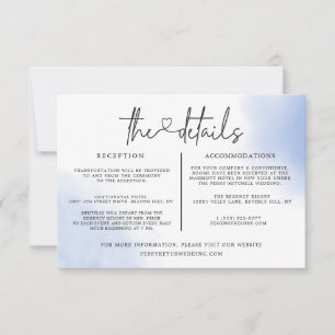 Watercolor Wedding Details Information Template