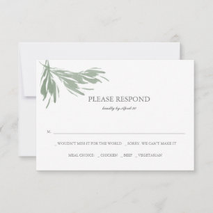 Watercolor Wedding Insert Card