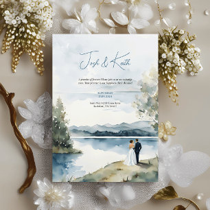Watercolor Wedding Invitation Card