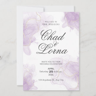 Watercolor Wedding Invitation Card