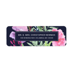Watercolor Wedding Modern Botanical Labels