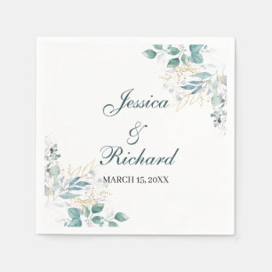 Watercolor Wedding Napkins