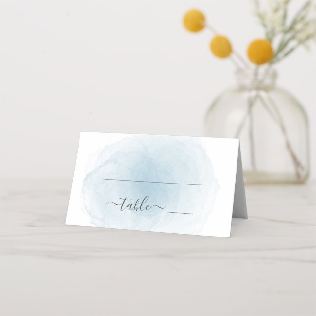 Watercolor Wedding Place Card (Front)