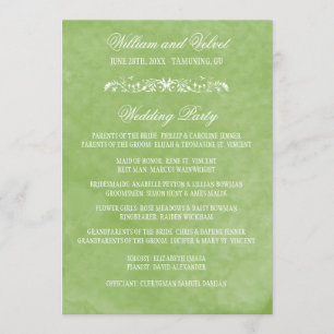 Watercolor Wedding Programs