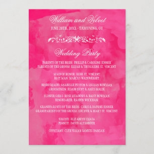 Watercolor Wedding Programs