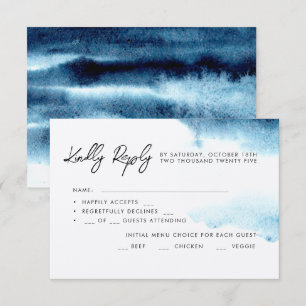 Watercolor Wedding RSVP Card. Card