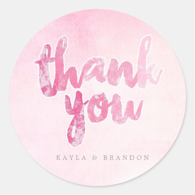Watercolor - Wedding Stickers - Pink | WEDDINGS (Front)