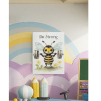 Watercolor Weightlifting Bumblebee Inspiration