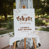 Watercolor Western A Little Cowboy Baby Boy Shower