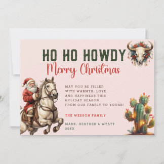 Watercolor Western Santa | photo Christmas Card