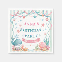 Watercolor Whale Birthday Party