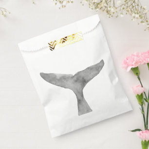 Watercolor Whale Fluke  Favour Bag