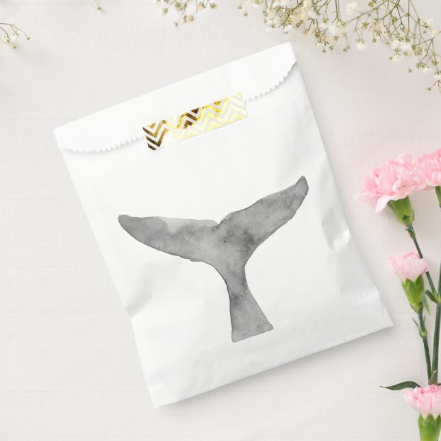 Watercolor Whale Fluke  Favour Bag (Sealed)