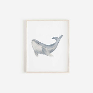 Watercolor whale print