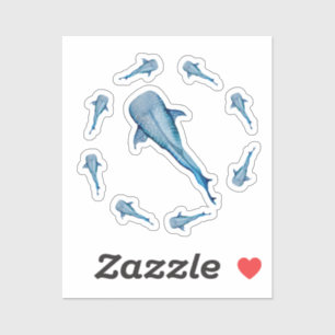 Watercolor whale shark