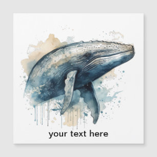 Watercolor Whale Wonder, custom Magnetic Invitation