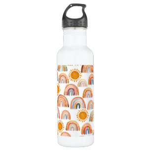 Watercolor Whimsical Boho Rainbow and Sun  Kids  710 Ml Water Bottle
