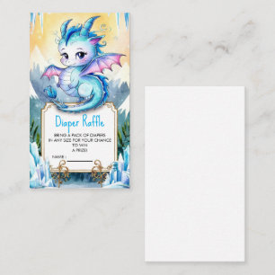 Watercolor Whimsical Dragon Baby Shower Enclosure Card