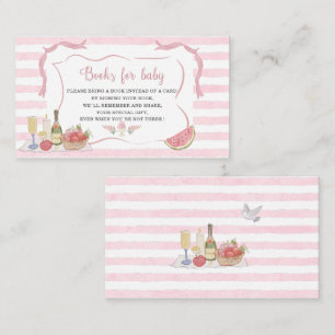 Watercolor whimsical summer doodles baby shower bo enclosure card