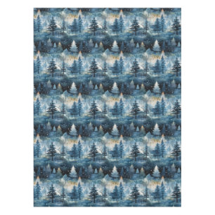 Watercolor Whimsical Winter Wonderland Christmas Tablecloth