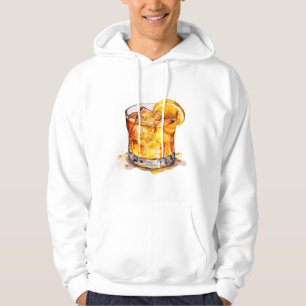 Watercolor Whiskey Drink Hoodie